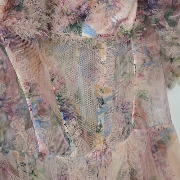 Sherri Hill Pastel Floral Dress - Picture 7 of 9